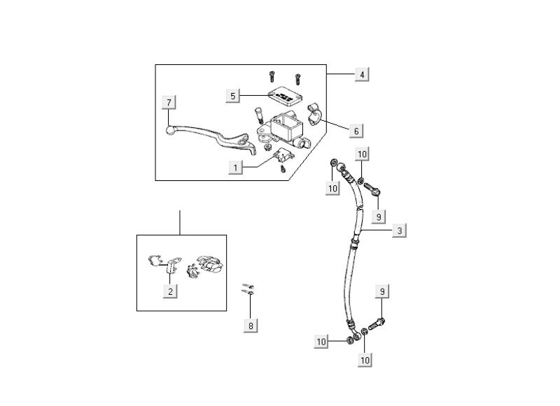 Bremsteil rechts Kymco Carry 4-Takt-Einspritzung euro4 glänzend schwarz
