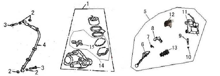 Bremse rechts China LX weiß