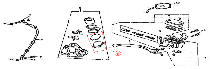 Bremse rechts Turbo RG50 125cc