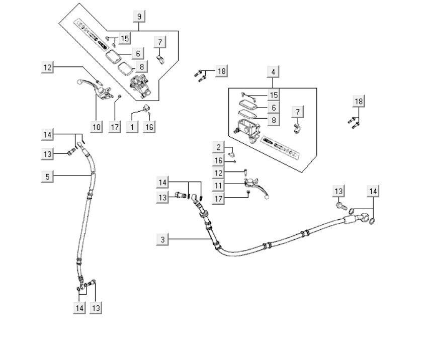 Bremsteile Kymco Downtown 300i dunkelgrau