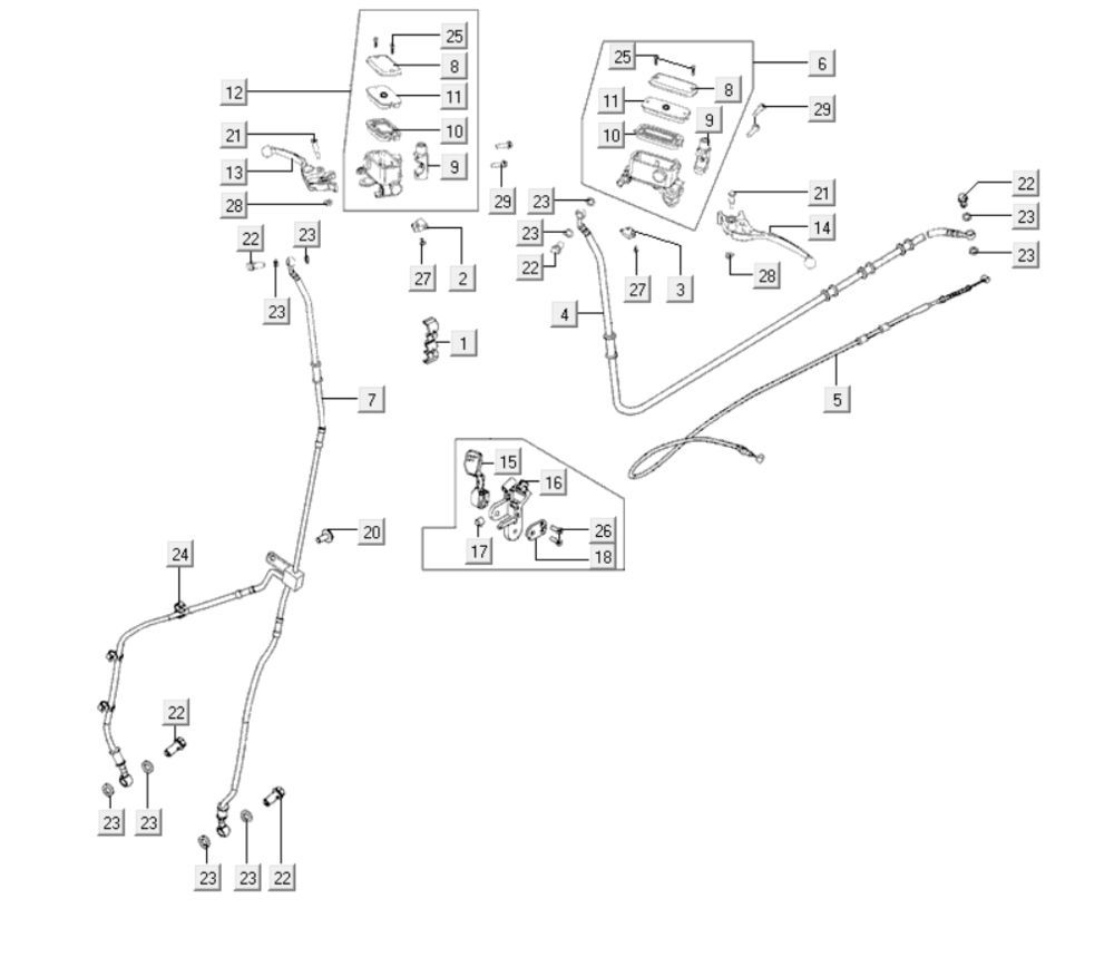 Bremsteile Kymco Xciting 400i Matt Black