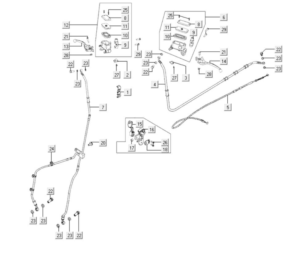 Bremsteile Kymco Xciting 400i Pearly Black