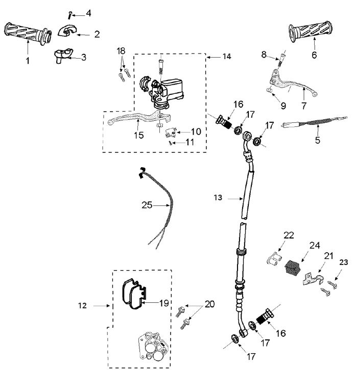 Bremsteile Peugeot Tweet 4-Takt