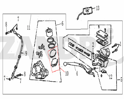 Bremsteile Spiegel rechts BTC Grande Retro GT1 blue cream