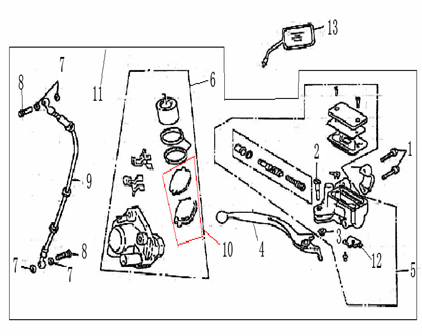 Bremsteile Spiegel rechts Rover Exclusive blau weiß