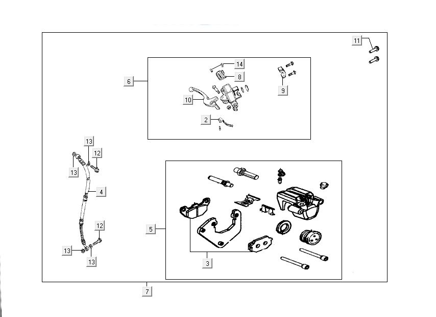 Bremsteile für Kymco Like 4-Takt schwarz glänzend wie T T