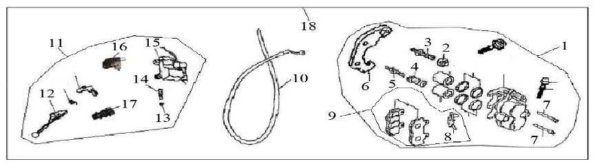 Bremssattel China GT schwarz