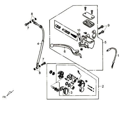 Remklauw voor - remgreep KPL Sym Crox 50 E3