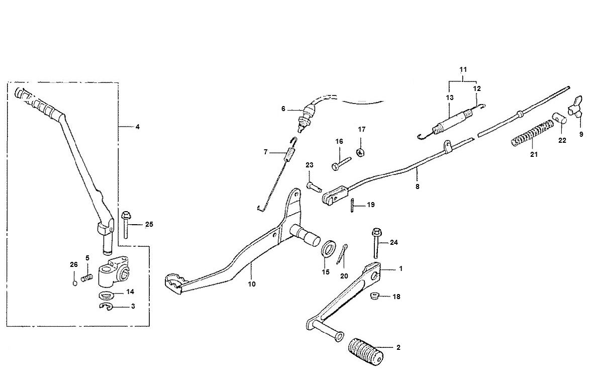 Bremspedal Honda MTX-SH