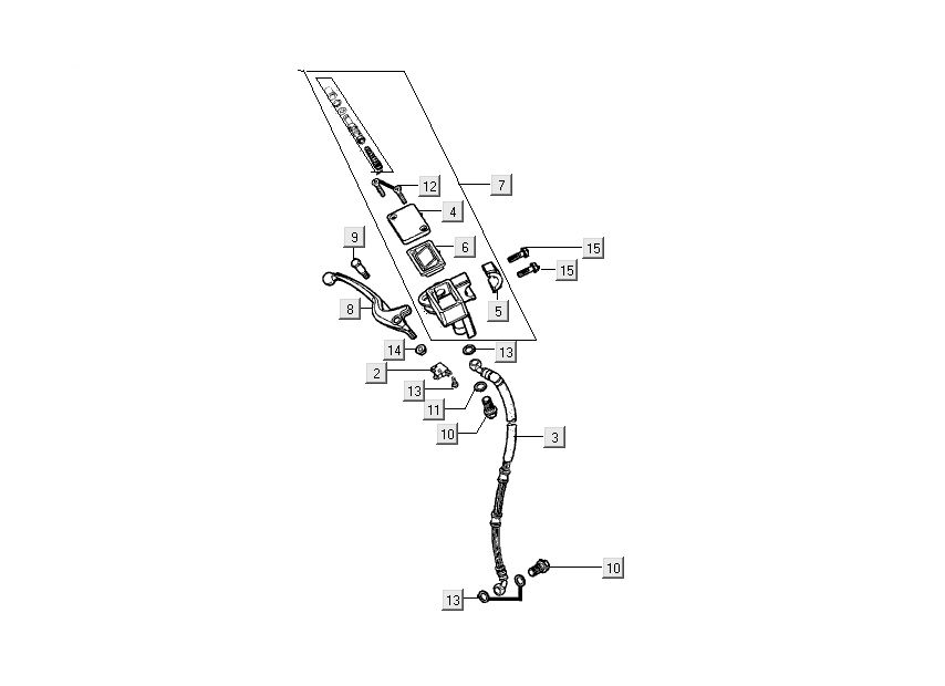 Bremspumpe - Schlauch Kymco People S 4-Takt crystal blue