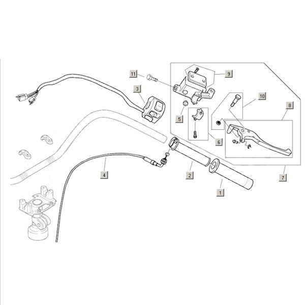 Bremssystem + Trade rechts Aprilia Mojito Custom 2t (Piaggio-Motor) 2004 - 2010