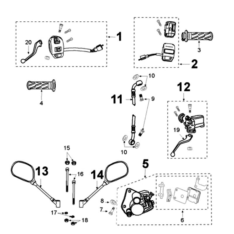 Bremssystem Peugeot New Vivacity 4-Takt Blau