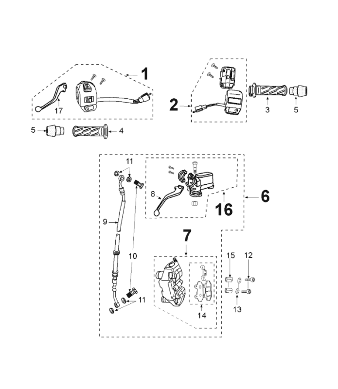 Bremssystem Peugeot Speedfight 3 AC Grau