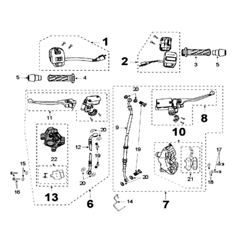 Bremssystem Peugeot Speedfight 3 LC blau