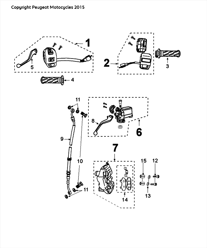 Bremssystem Peugeot Speedfight 4 LC schwarz grün