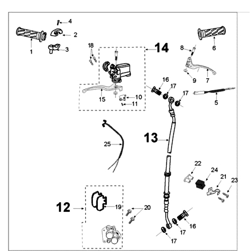 Bremssystem Peugeot Tweet alt silbergrau