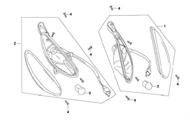 Blinker vorne Peugeot V-clic 4-Takt