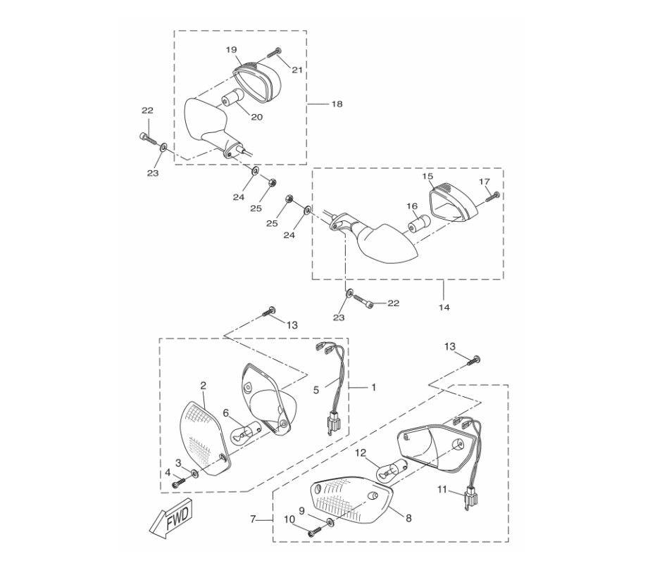 Blinker Yamaha Aerox 2-Takt 2013