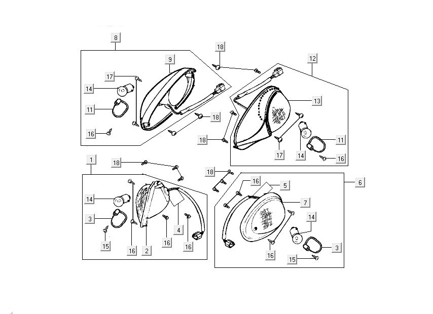 Blinker Kymco People 2-Takt rot
