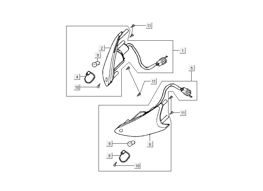 Blinker für Kymco Super9 Wechselstrom o.m 2-Takt