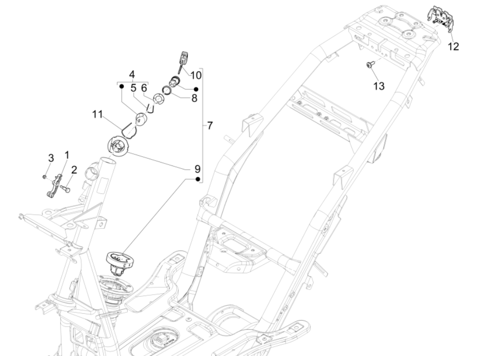 Piaggio NRG Power 50 2-Takt LC Euro 4 Zündschloss