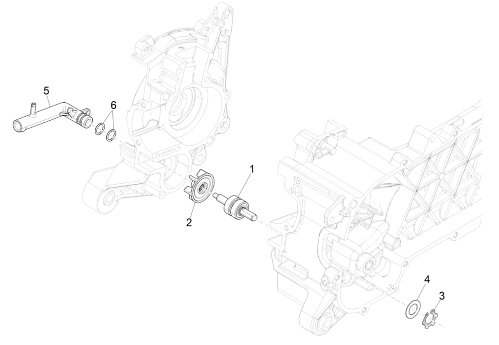 Piaggio NRG Power 50 2-Takt LC Euro 4 Wasserpumpe