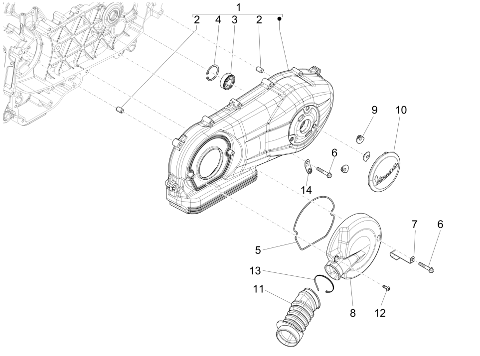 Radabdeckung Vespa Sprint 150 3V IE ABS Euro 3 2015