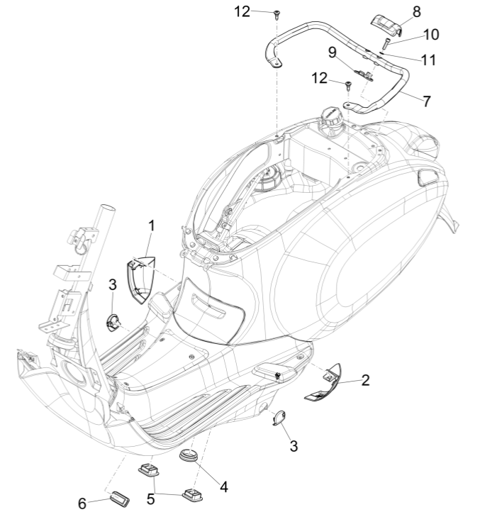 Motorradscheiben - Spoiler Vespa Sprint 150 3V IE ABS Euro 3 2015
