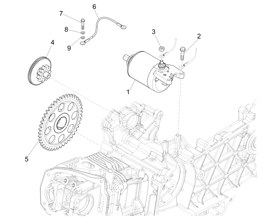 Anlasser - Anlassergetriebe Vespa Sprint 150 3V IE ABS Euro 3 2015