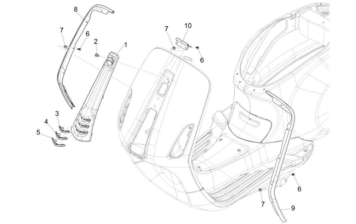 Vespa Sprint 150 3V IE ABS Euro 3 2015 Frontabdeckung
