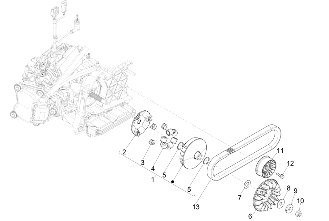 Variomatik Keilriemen Vespa GTS 300 Super HPE 4V IE ABS Euro 5 2020-2022