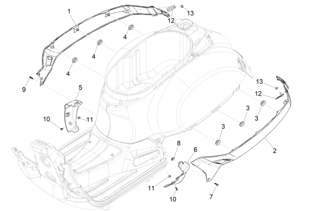 Motorradscheiben - Spoiler Vespa GTS 300 Super HPE 4V IE ABS Euro 5 2020-2022