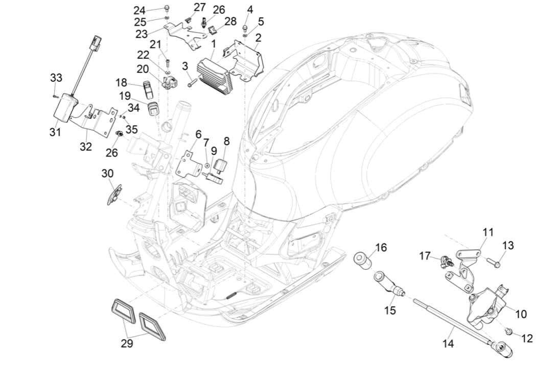 Spannungsregler - Zündspule - Elektronische Teile Vespa GTS 300 Super HPE 4V IE ABS Euro 5 2020-2022
