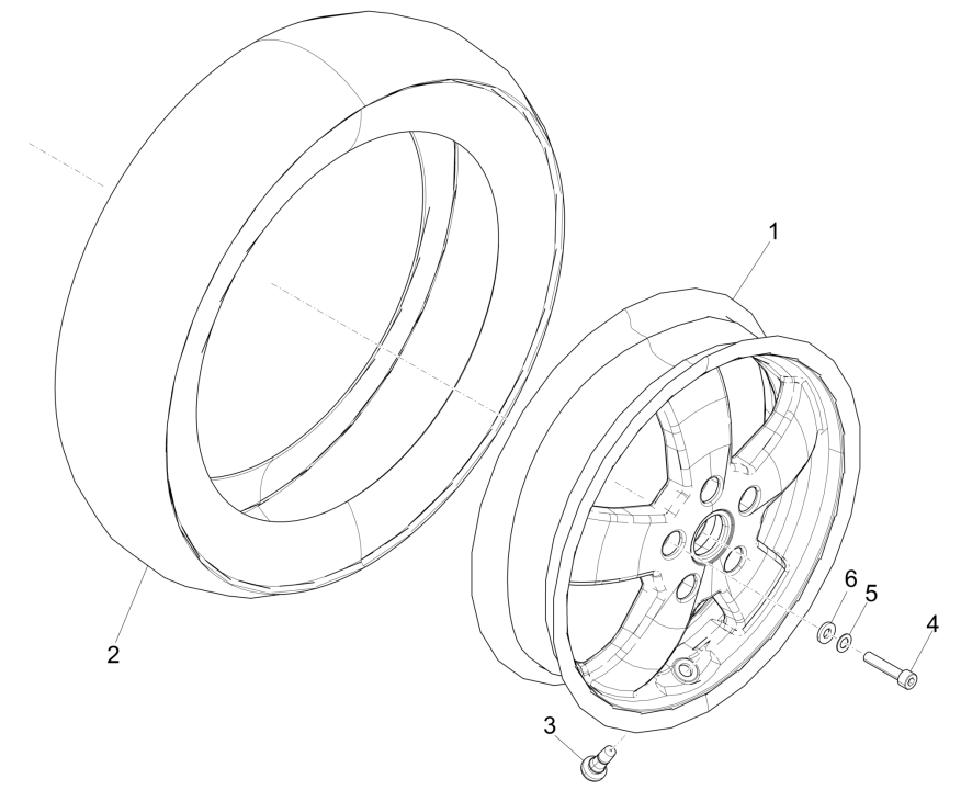 Vorderrad Vespa GTS 300 Super HPE 4 V IE ABS Euro 5 2020-2022