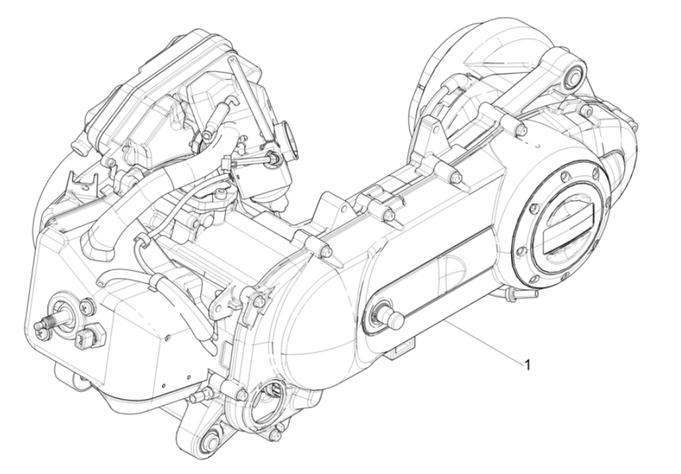 Piaggio Typhoon 50 2-Takt Euro 4 2018-2020 kompletter Motorblock