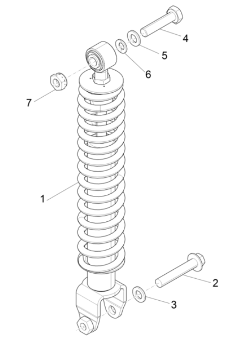 Piaggio Typhoon 50 2-Takt Euro 4 2018-2020 Stoßdämpfer