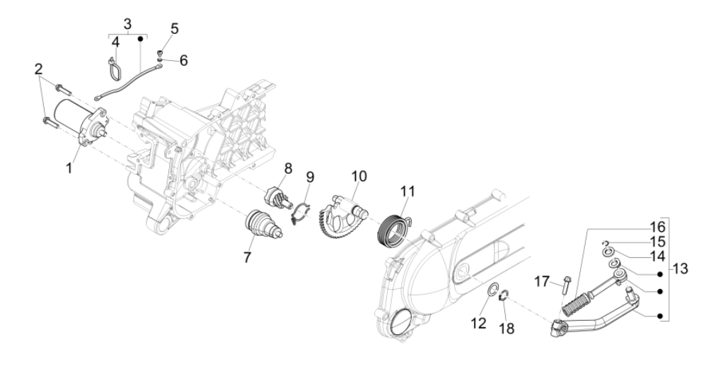 Anlasser - Anlasserfreilauf Piaggio Typhoon 50 2-Takt Euro 4 2018-2020