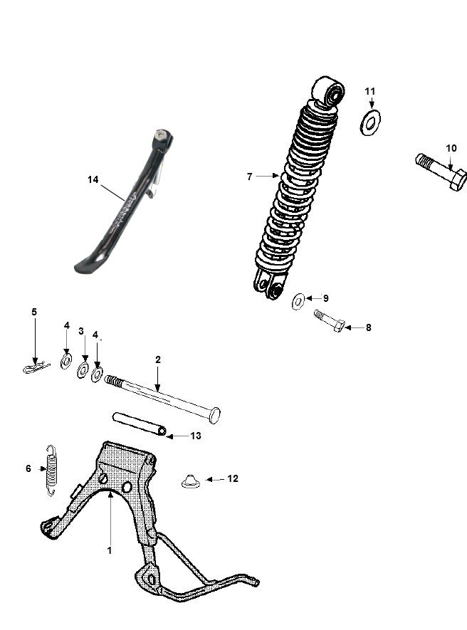 Stoßdämpfer - Standard Peugeot Speedfight 3 4-Takt