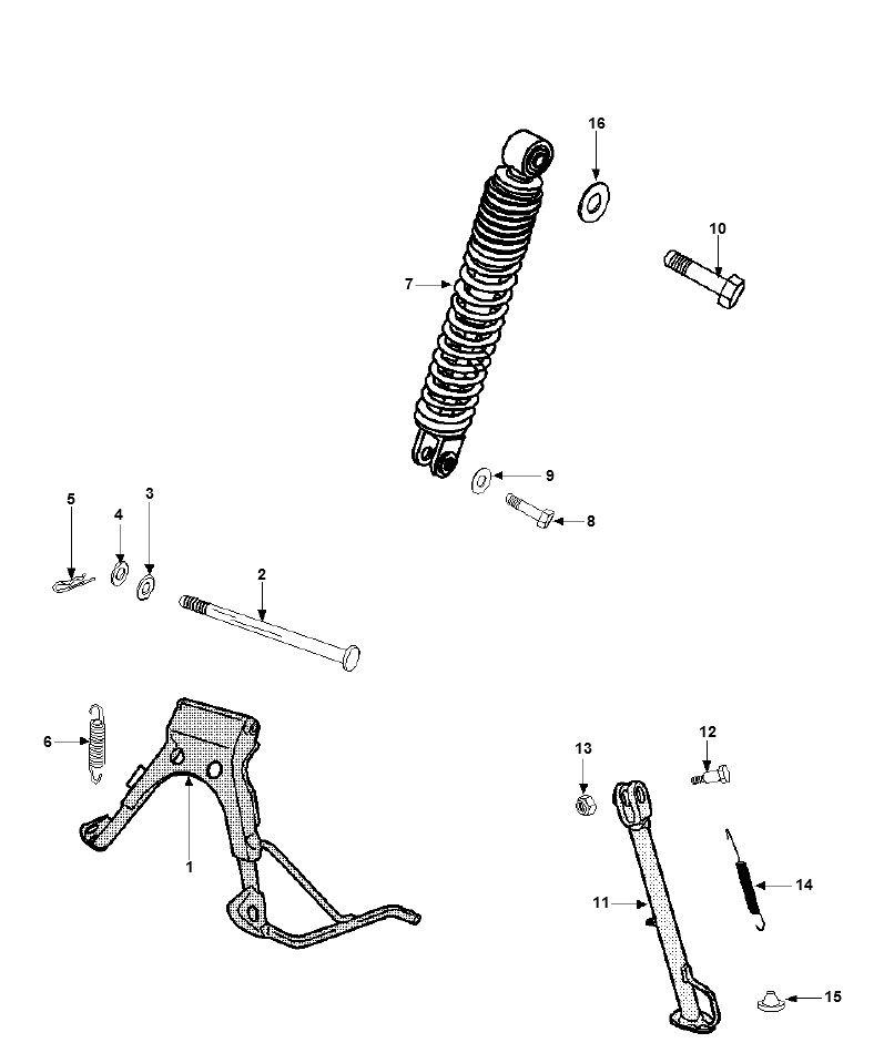 Stoßdämpfer - Standard Peugeot Vivacity 3 2-Takt