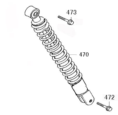 Stoßdämpfer Benzhou YY50QT-45A schwarz