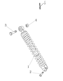 Stoßdämpfer China Ape50 weiß