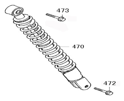 Stoßdämpfer China Star50 schwarz rot