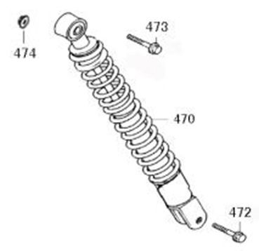 Stoßdämpfer China Zip braun