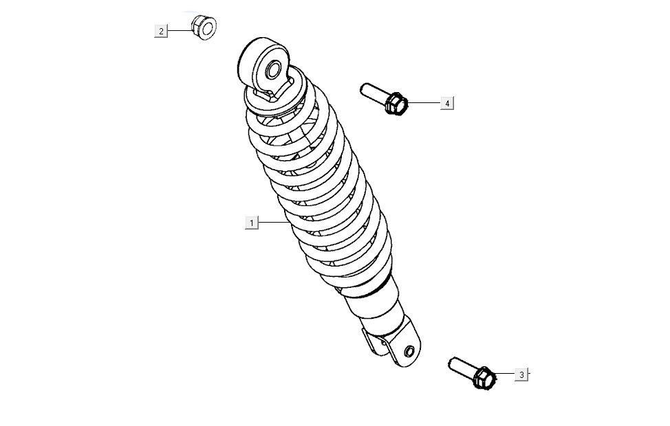 Stoßdämpfer Kymco G-Dink 2-Takt Dunkelgrau