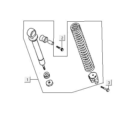 Stoßdämpfer Kymco ZX 2t Wechselstrom silber-orange