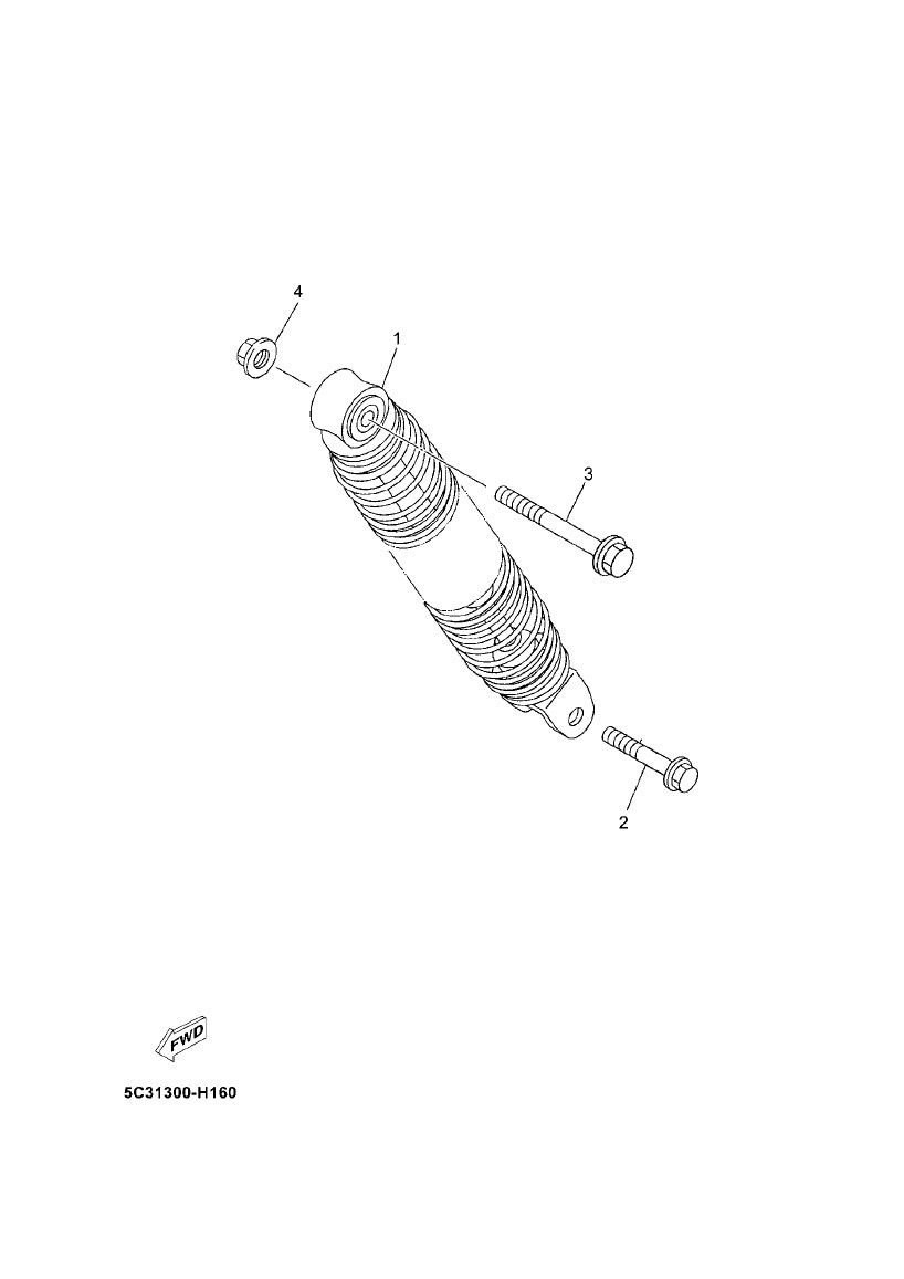 Stoßdämpfer Yamaha Neos 4-Takt (nach 2008)
