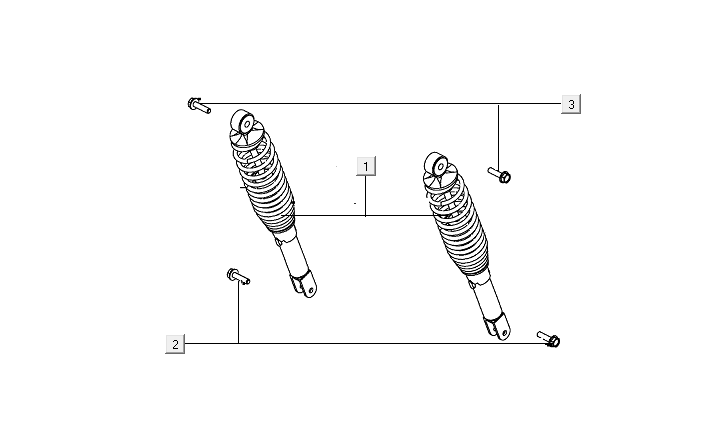 Stoßdämpfer Kymco People S 50i E4 Blau