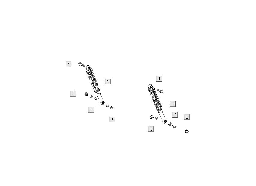 Stoßdämpfer hinten Kymco Nexxon 4-Takt dunkelgrau