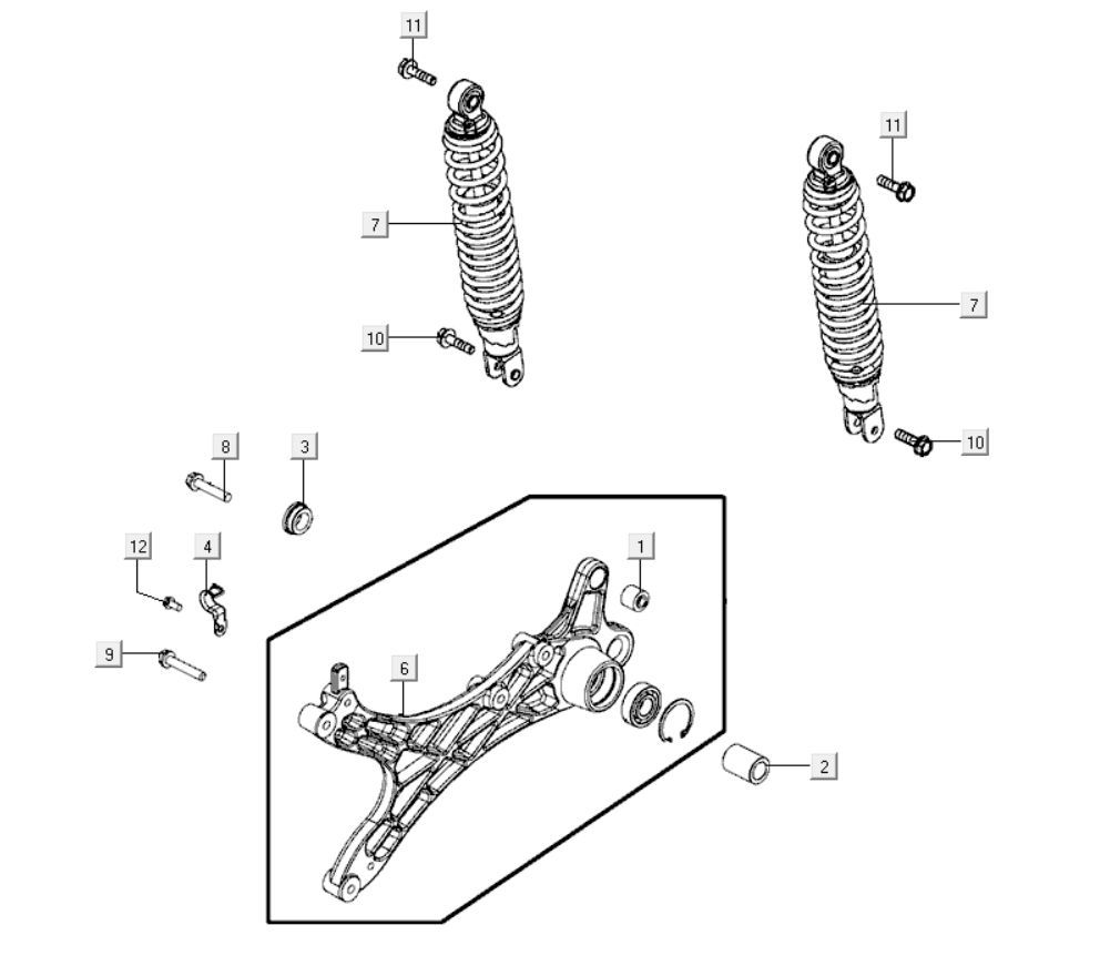 Stoßdämpfer hinten Kymco Agility City 16 200i