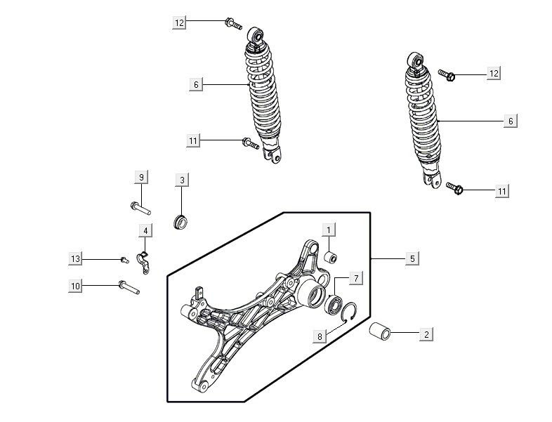 Stoßdämpfer AGILITY 16+ 4T 200i Matt Metallic Silber